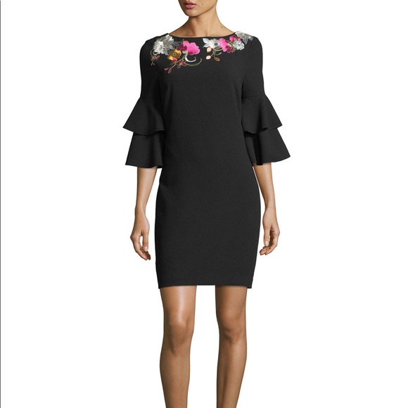 Trina Turk Dresses & Skirts - Trina Turk Exotic Bloom 3/4 Sleeve Dress